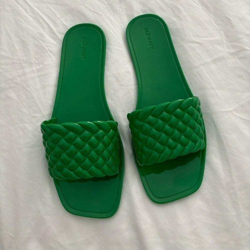 NEW! Old Navy Jelly Slides Quilted Size 11 - Picture 2 of 7